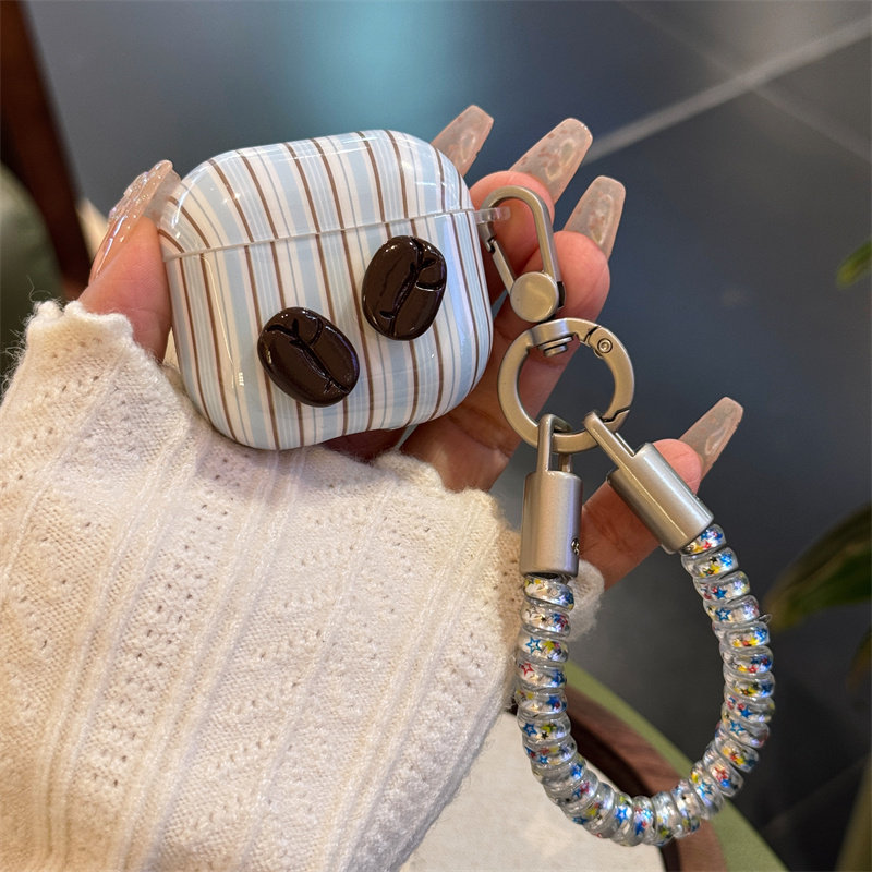 ins风竖条纹简约适用苹果airpods4代耳机保护套3代airpodspro2耳机壳无线蓝牙二代三代适用苹果airpodspro3女