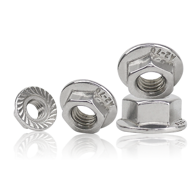 法兰螺母304不锈钢六角防滑