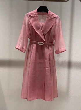 现货速发歌家商场同款2026夏季新款飘逸羽翼袖连衣裙女EWF352Y146