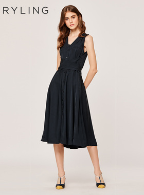 MARYLING玛俪琳秋季高跟凉鞋撞色带袢摩登尖头鞋A8BCSB807