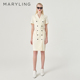 连衣裙A1ECW64310 米白色双排扣西装 MARYLING玛俪琳夏季 新品