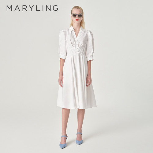 MARYLING衬衫领连衣裙