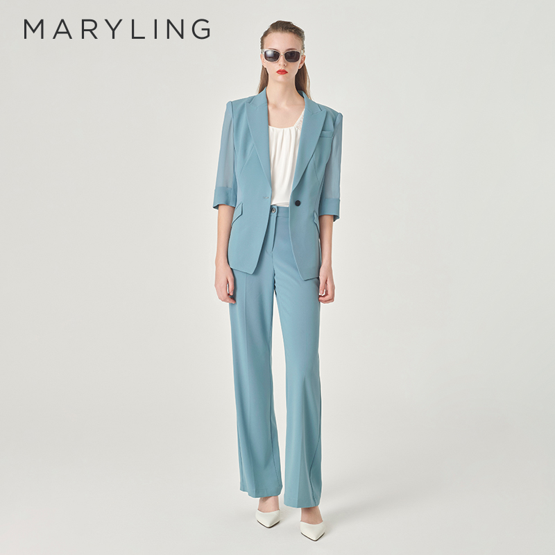 MARYLING枪驳领收腰西装外套