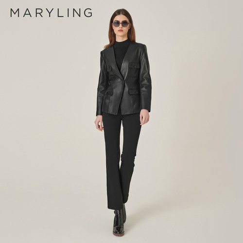 MARYLING小羊皮西装外套