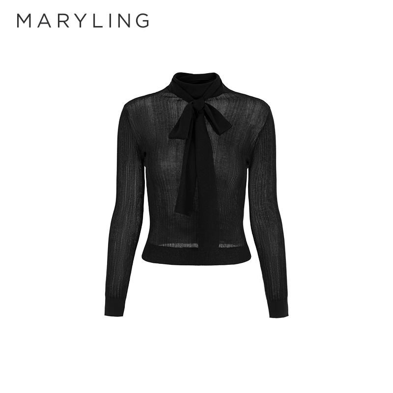 MARYLING薄透高领针织衫