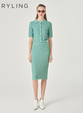 MARYLING玛俪琳春季新品薄荷绿柔舒针织开衫A1EBW09180