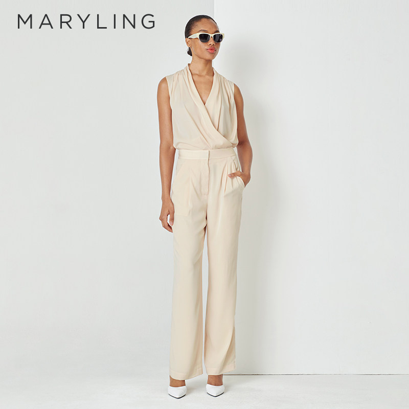 MARYLING奶油黄无袖上衣图片