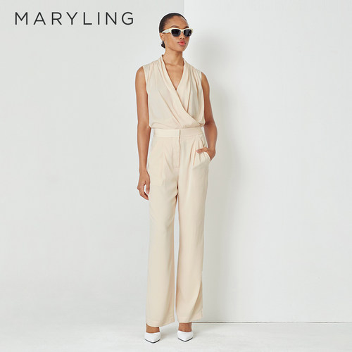 MARYLING奶油黄无袖上衣