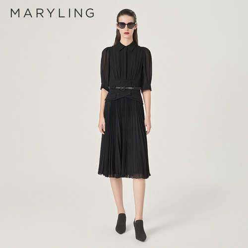 MARYLING衬衫领连衣裙