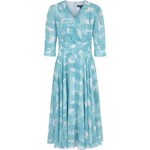 【纵横阡陌】MARYLING玛俪琳24夏季新品V领印花连衣裙A1ECW64010