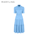 领塔塔连衣裙A1EBW63040 天空蓝衬衫 MARYLING玛俪琳春季 新品