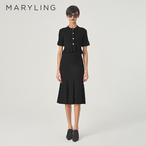 MARYLING针织鱼尾半身裙