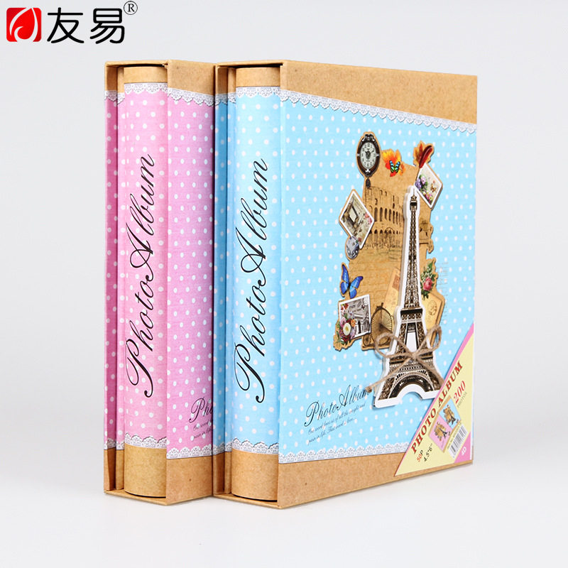 友易新款4D大6寸相册200张相册 插页式相簿 相册宝宝纪念册