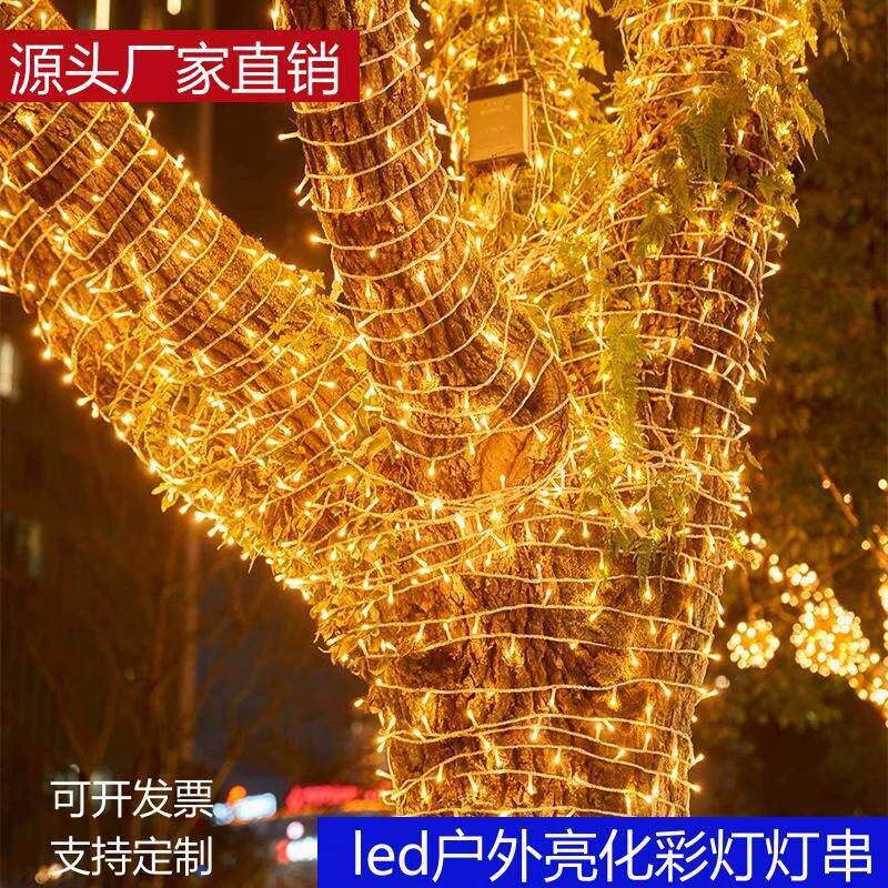 led防水彩灯串灯满天星露营灯串圣诞新年户外亮化氛围装饰树灯