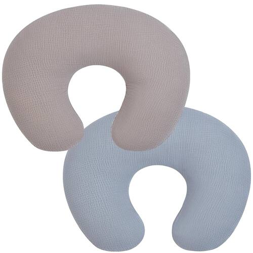 婴儿Muslin哺乳枕C型孕妇枕boppy pillow尺寸可拆卸喂奶枕套