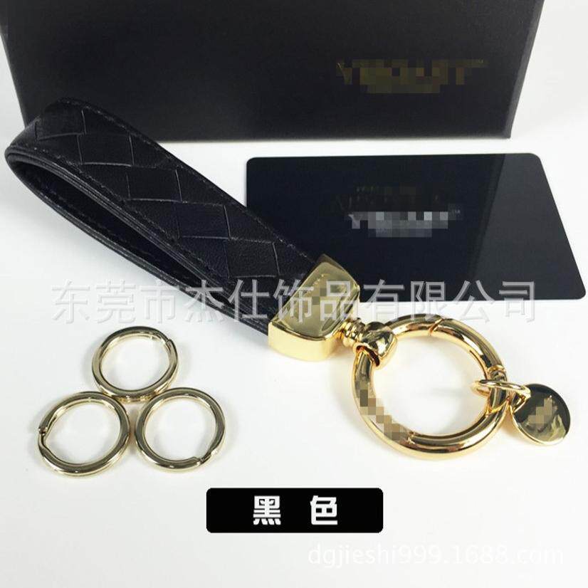 创意手工小羊皮编织绳钥匙链男女情侣汽车钥匙扣钥匙圈刻字logo