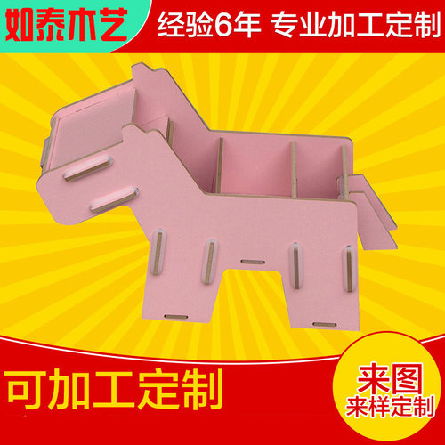 创意动物造型桌面收纳盒笔筒可爱卡通儿童礼物摆件 MDF木质工艺品