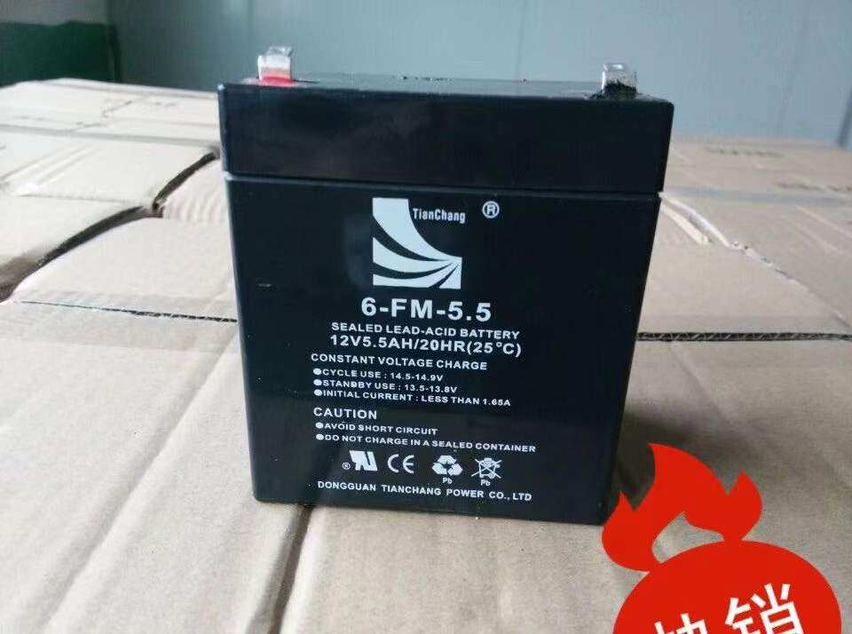 天畅12V5.5AH蓄电池音响卷闸门