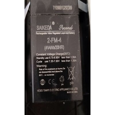 SAIKEDA 2-FM-4电子秤电池4V4AH/20HR