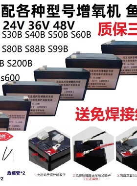 氧气泵电池S25B30B40B50B60B70B12V交直流两用增氧机配件