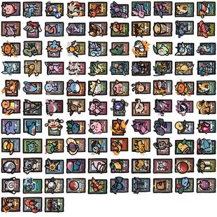 206张创意宝可梦卡牌手账卡通素材装 饰行李箱diy手机壳防水贴纸