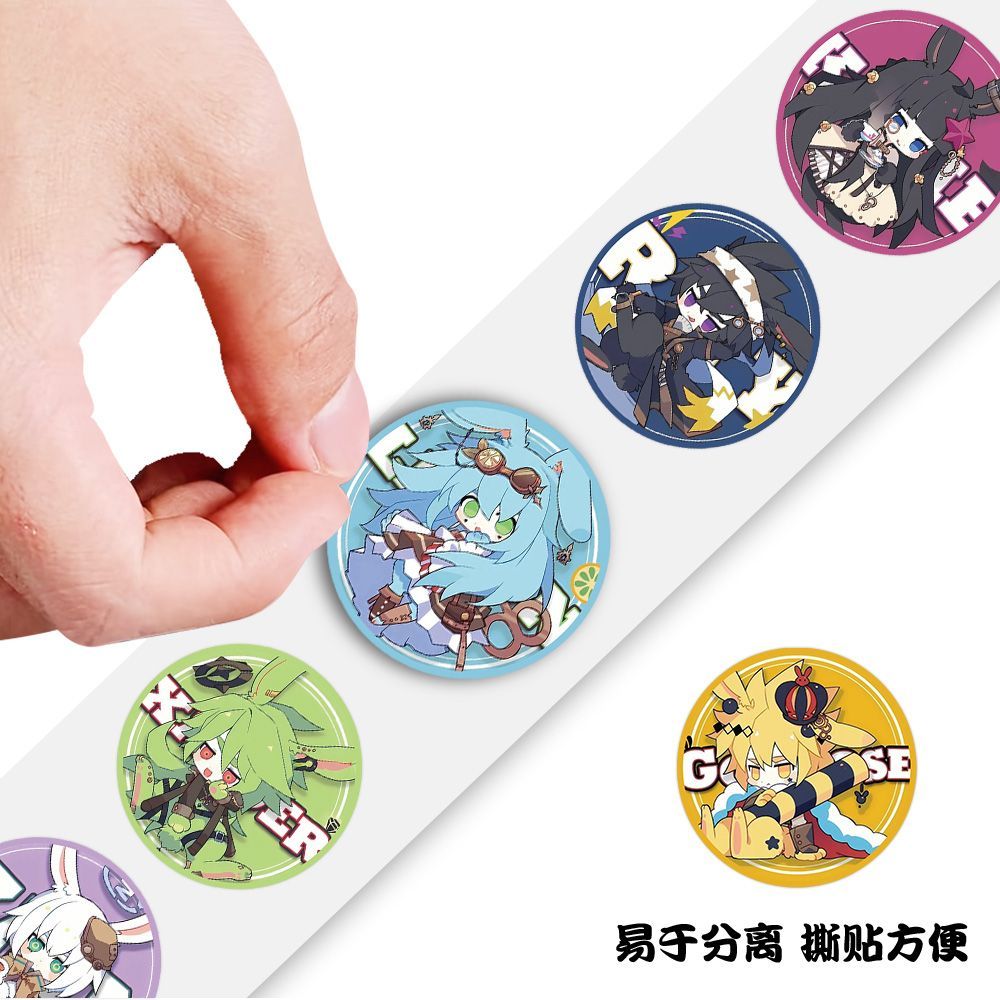 爆款2000贴凹凸世界卷卷贴卡通动漫周边吧唧贴纸装饰无料封口贴画