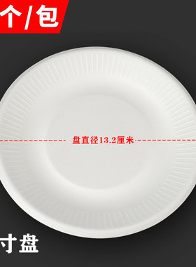 纸盘一次性加厚圆盘幼儿园手工绘画diy盘白色烧烤盘试吃碟5寸餐盘