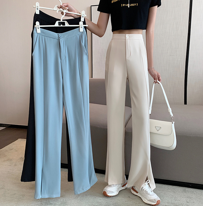 Women's casual pants 2021 summer thin Korean fashion wide leg pants high waist versatile sports pants
