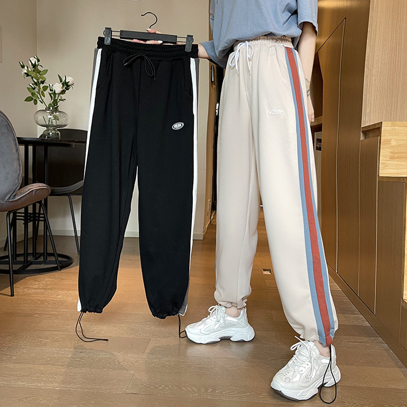Women's casual pants new Korean fashion versatile wide leg pants high waist sports pants