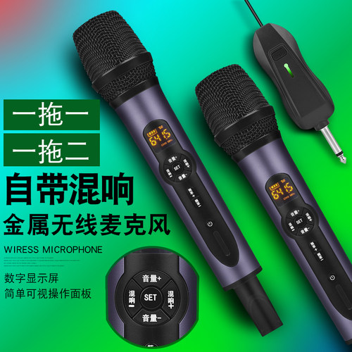 A8L带混响接收器家用无线麦克风