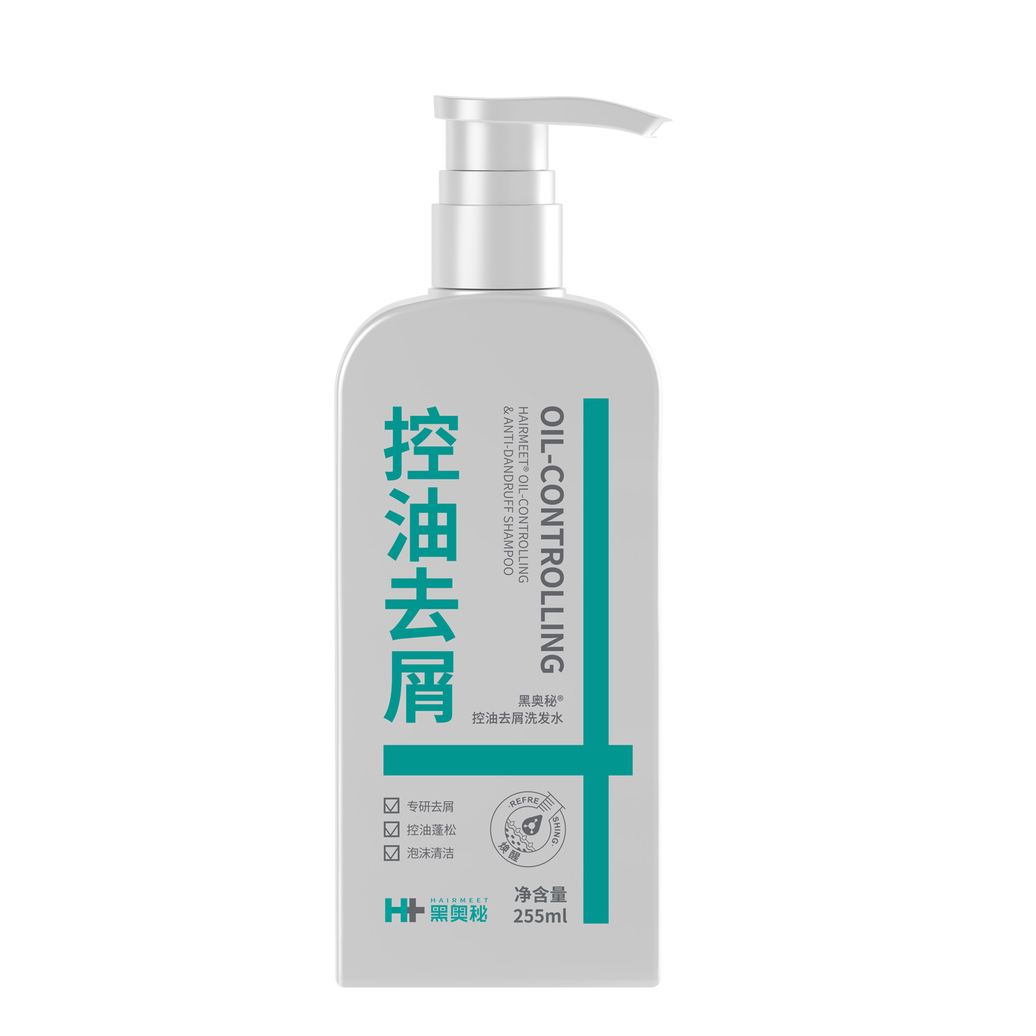 黑奥秘控油去屑洗发水植物萃取