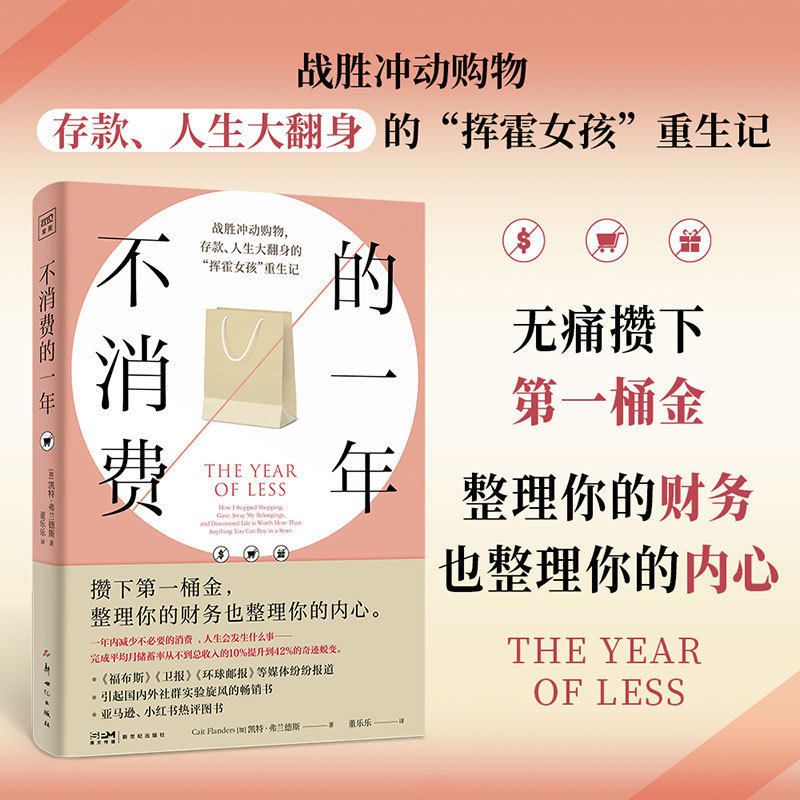 不消费的一年 凯特·弗兰德斯 断舍离 省钱理财 消费心理学 极简主义 月光族如何存钱 一年不消费 冲动购物控制方法 - 实物图
