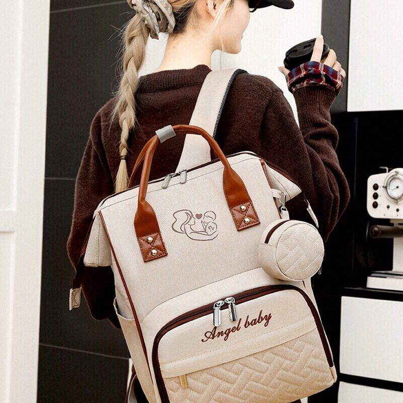 多功能妈咪包保温奶仓便携大容量可挂童车宝妈背包母婴包通勤防水