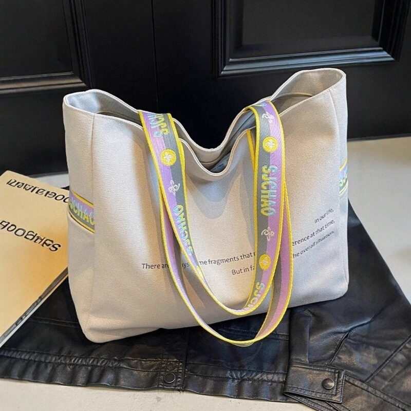 简约帆布托特包女2026新款时尚休闲通勤包大容量上课手提单肩包女,箱包皮具/热销女包/男包,时尚帆布包,淘宝优惠券,粉丝福利购,淘宝优惠卷