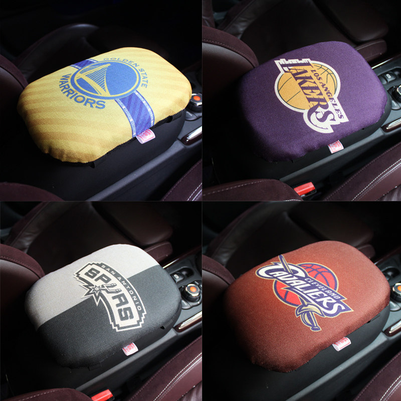 汽车通用型扶手箱垫增高海绵软垫篮球迷用品NBA马刺勇士热火骑士
