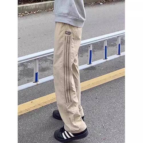 f2ocus条纹裤子直筒休闲