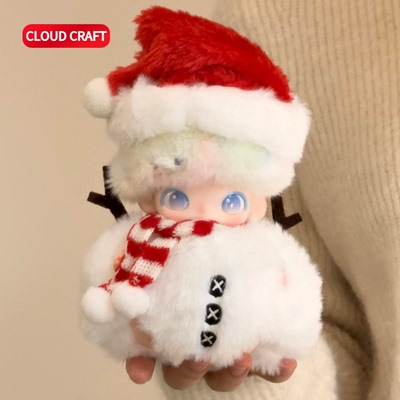 适用DIMOO新生日记娃衣冬日小雪团套装dimoo4代娃衣搪胶娃着替