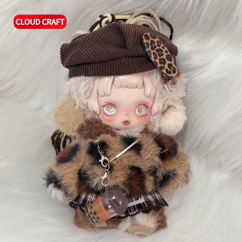 适用skullpanda娃衣棕色豹纹毛毛衣套装SP搪胶毛绒玩偶衣服着替服,模玩/动漫/周边/娃圈三坑/桌游,棉花娃娃/毛绒玩具娃衣,淘宝优惠券,粉丝福利购,淘宝优惠卷