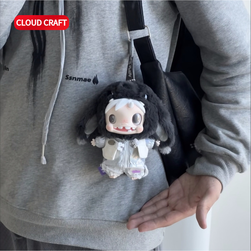 适用宝拉娃衣潮酷银色上衣白色运动裤套装宝拉搪胶玩偶着替服