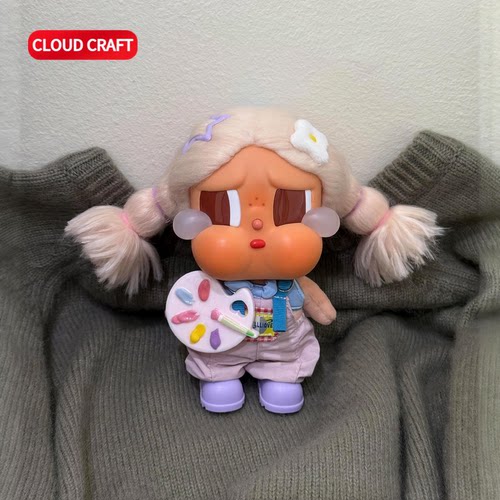 适用CRYBABY哭娃沙滩小憩娃2.0小画家套装哭娃度假系列衣服着替服