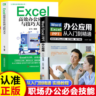 【官方正版】excel函数与公式应用大全Excel教程书籍excel高效办公应用与技巧大全计算机应用基础知识文员电脑自学入门
