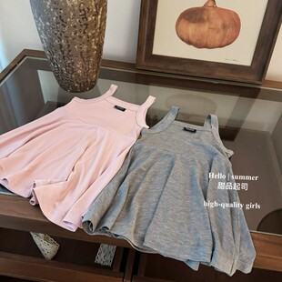 女宝宝韩系洋气甜美吊带裙夏季新款中小童薄款舒适背心裙连衣裙潮
