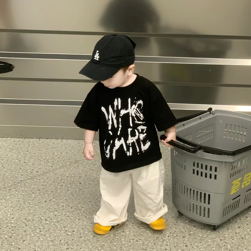 儿童潮酷帅气男童短袖t恤半袖衫