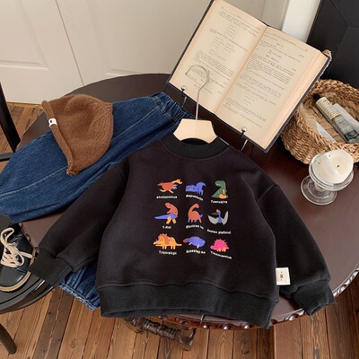 儿童卡通印花卫衣男童套头衫上衣