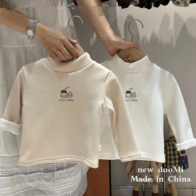 儿童加绒内搭打底衫男女童上衣