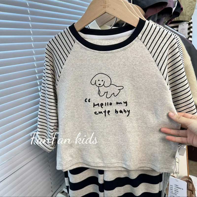 秋季新款中小童宝宝时髦百搭长袖t恤男女童撞色拼接卡通内搭上衣,童装/婴儿装/亲子装,T恤,淘宝优惠券,粉丝福利购,淘宝优惠卷