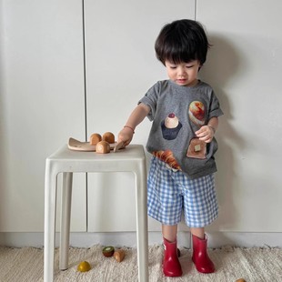 男女宝宝时髦百搭圆领短袖 夏季 t恤中小童纯棉透气上衣薄 新款 童装