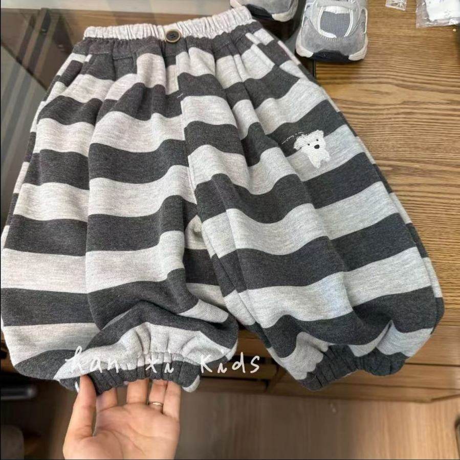 秋冬季新款中小儿童韩系洋气条纹百搭宽松长裤男女童加绒保暖卫裤,童装/婴儿装/亲子装,裤子,淘宝优惠券,粉丝福利购,淘宝优惠卷