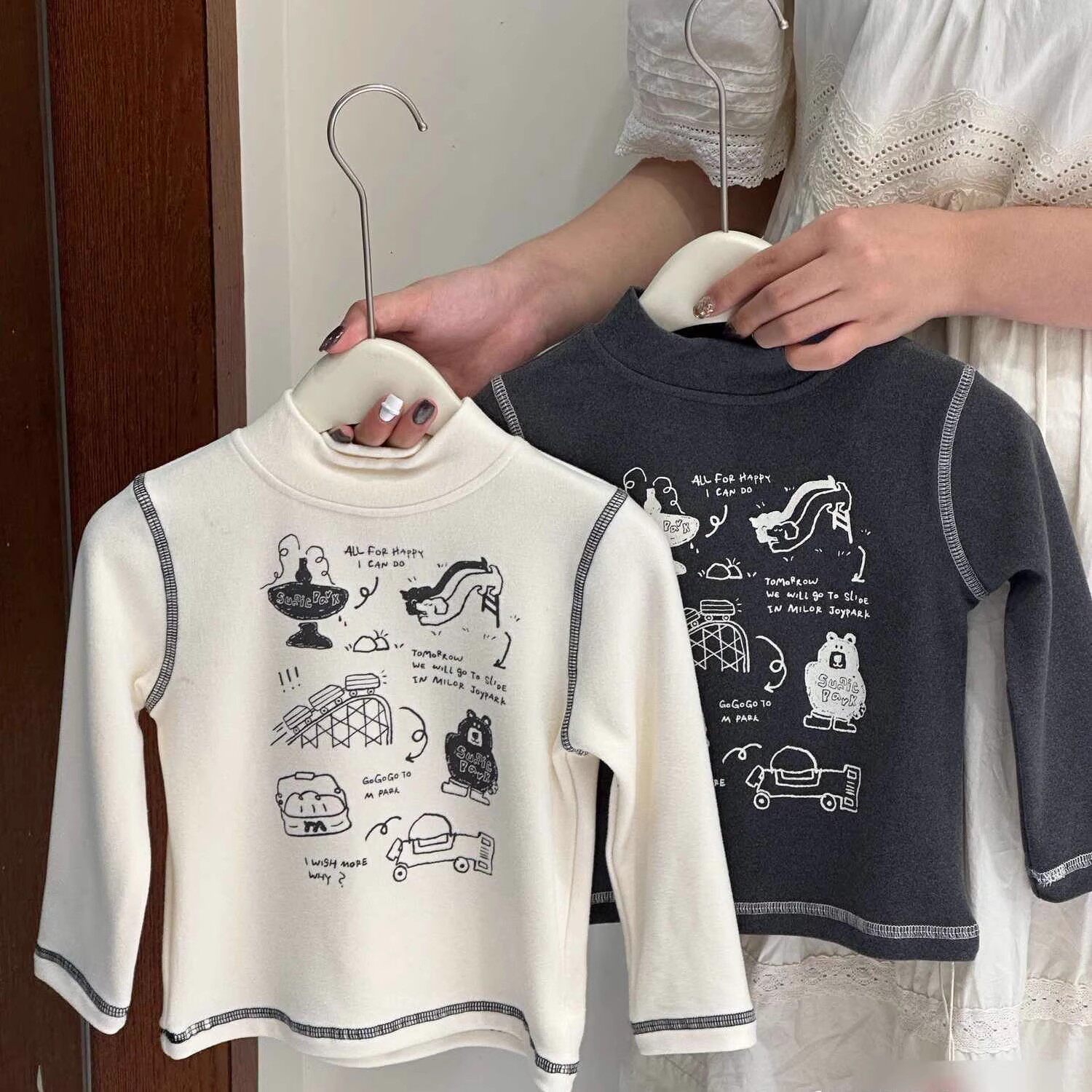 秋冬装男女宝宝趣味卡通磨毛保暖打底衫中小童半高领内搭长袖上衣,童装/婴儿装/亲子装,T恤,淘宝优惠券,粉丝福利购,淘宝优惠卷