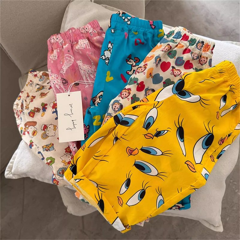 男女宝宝可爱直筒长裤薄款防蚊裤